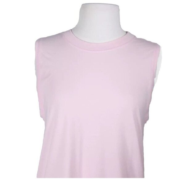 Lululemon Women's Small Pink Classic-Fit Tank Top Long Sleeveless Cotton Shirt - Picture 2 of 3